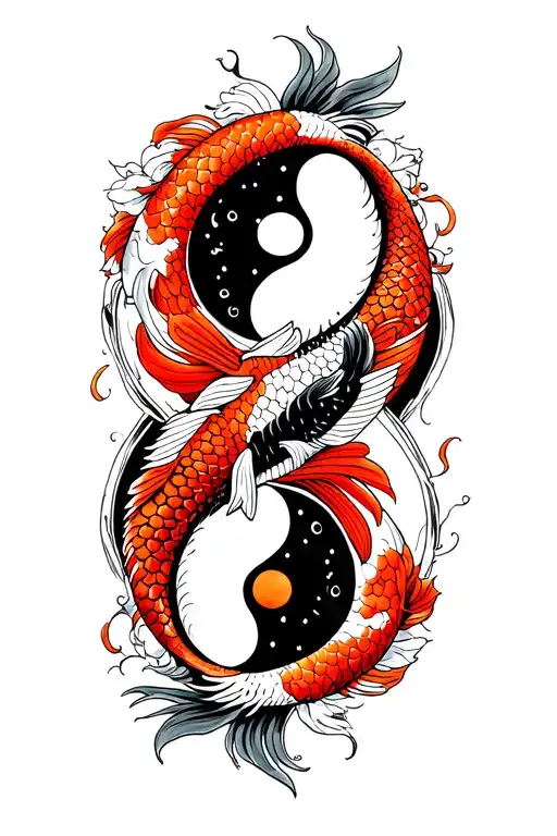 Koi Ying Yang Circle