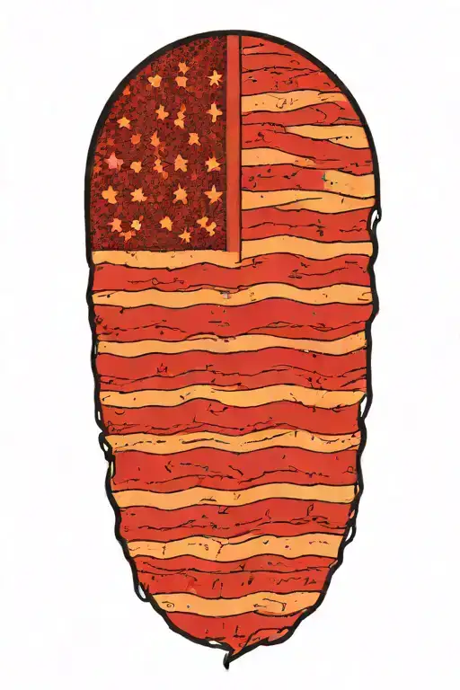 Red Line American Flag