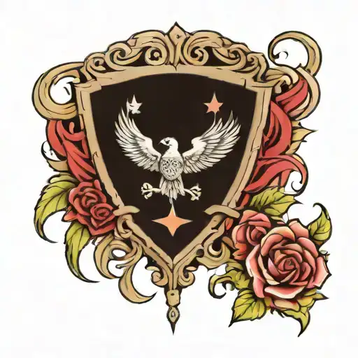 Combine Military Symbols With Gothic Elements In A Chest Piece