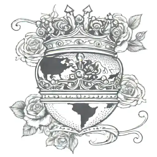 Crown On Top Of The Wolrd With Roses Growing