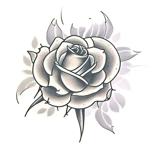 Plant With Flowers And Thorns