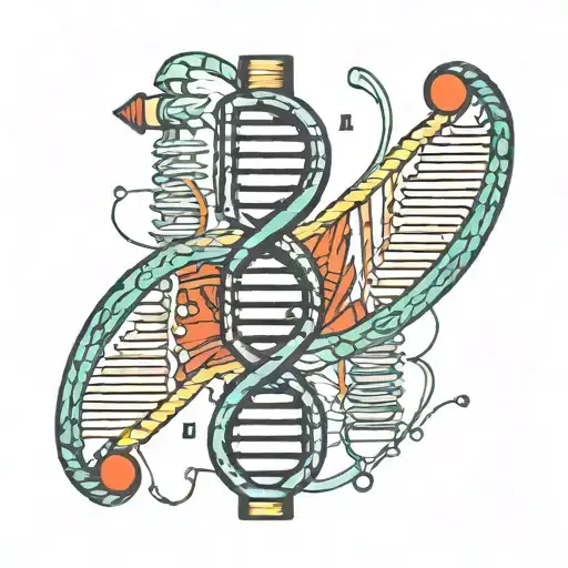 Dna Strand Merging With A Circuit Board