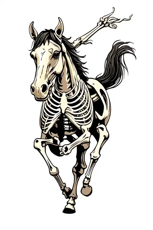 Horse Skeleton Galloping