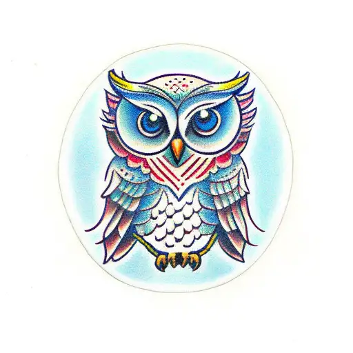 Blue Winged Owl Blue Eyes