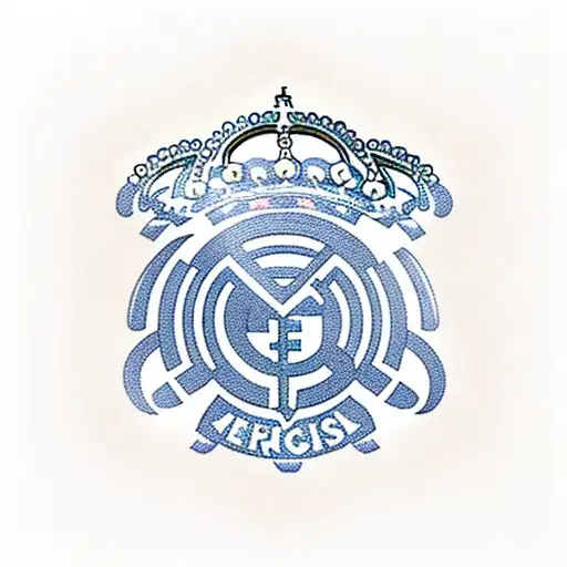 Real Madrid Crest With A Football