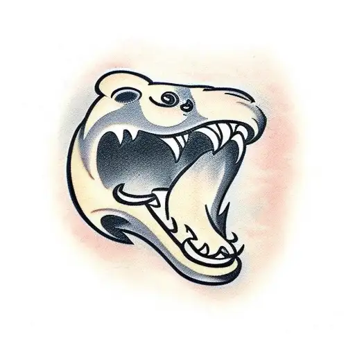 Bear With Sword In Mouth