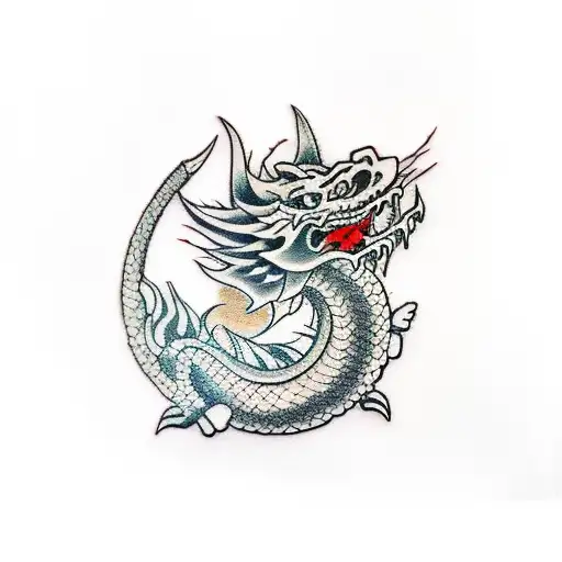 Japanese Dragon Samurai