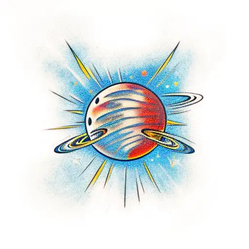 Space Background With Basketball As A Comet Shooting Into Hoop