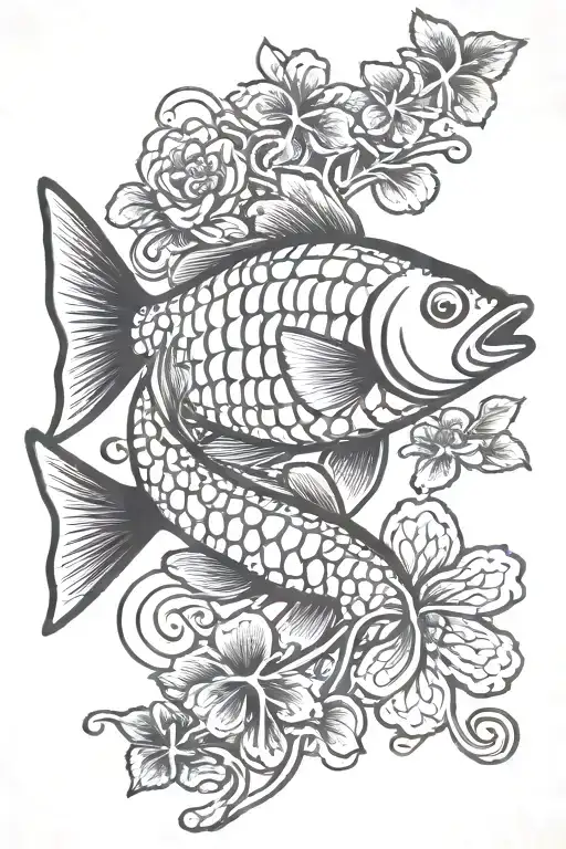 Koi Fish With Shamrock