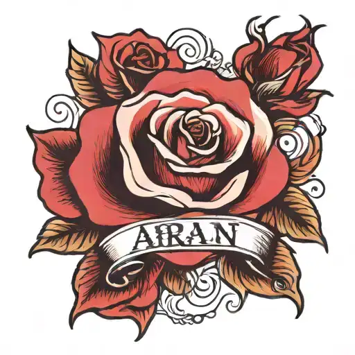 Rose With Ariana Name Written