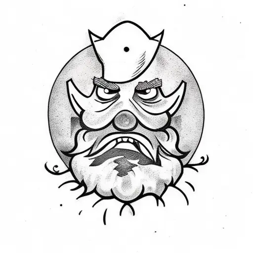 A Garden Gnome With An Evil Grin Holding A Bloody Knife