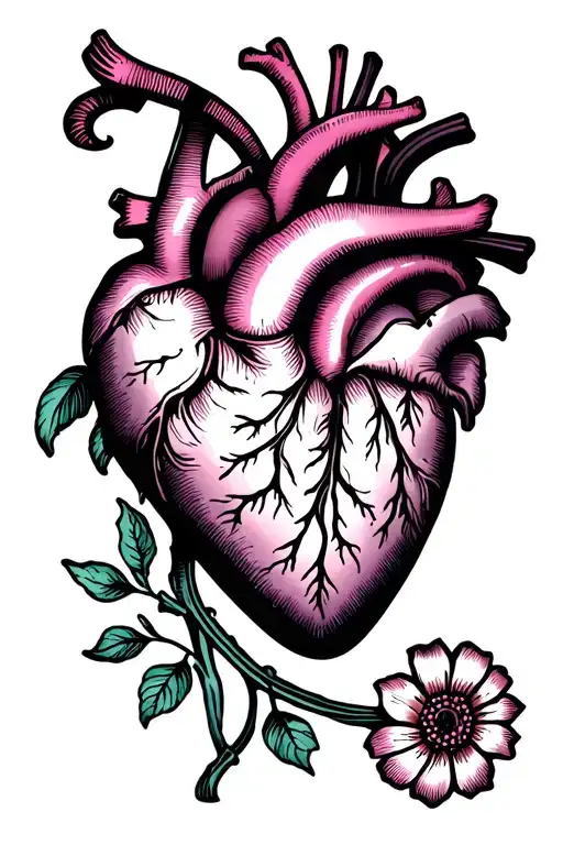Abstract Heart Heart Surgery Flowers Growth
