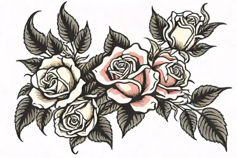 Louis Ross In Lettering With Roses