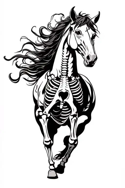 Horse Skeleton Galloping