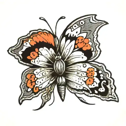 Black And Grey Butterfly