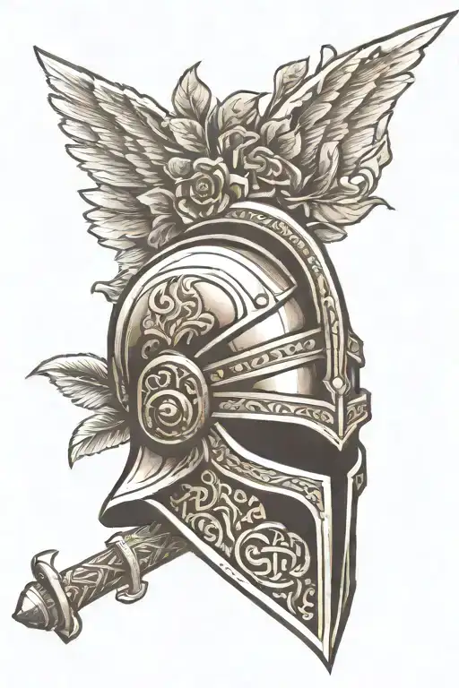 Gladiator Helmet With Spirit Sword