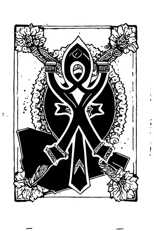 Hex Figures Silhouette Ankh