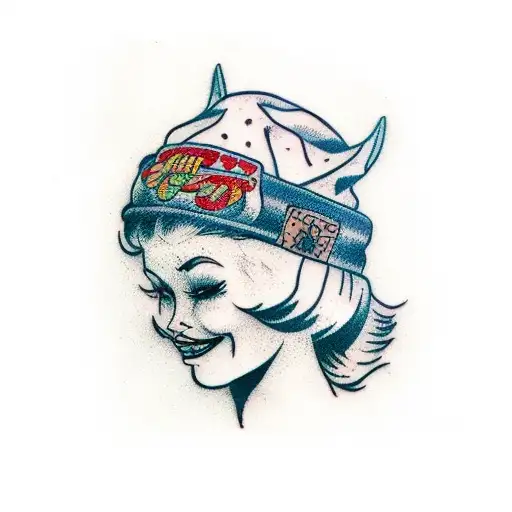 A Woman With A Beannie Of Wolf