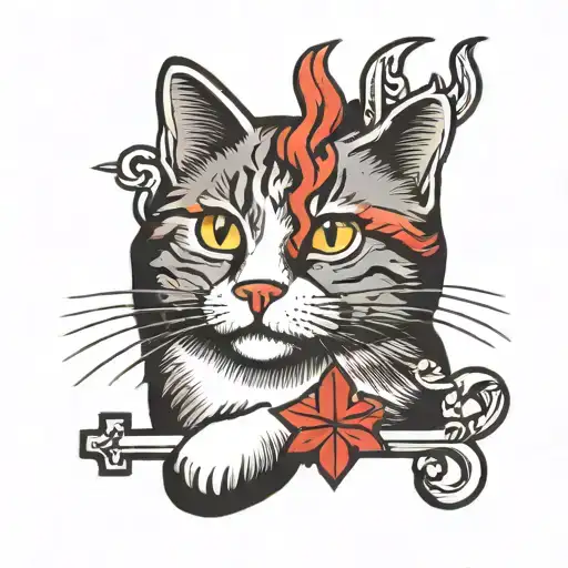 Cat With A Cross