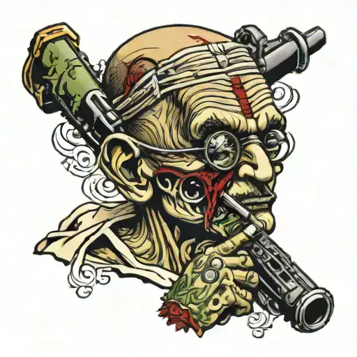 Zombie Ghandi Machine Gun