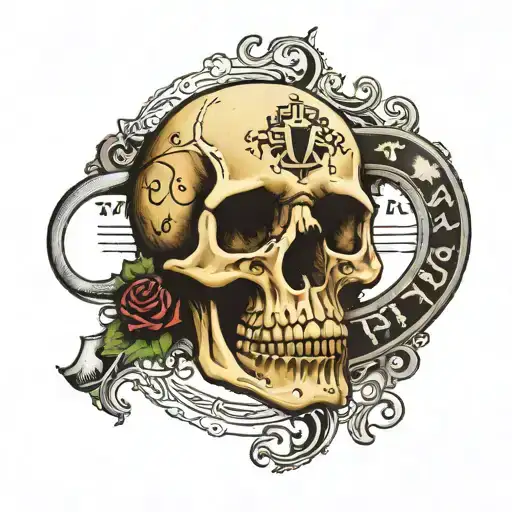 67 As A Number With A Skull That Makes The Silence Gesture