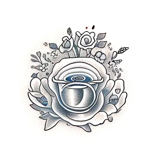 A Coffee Cup Morphing Into A Vibrant Bouquet Of Wildflowers