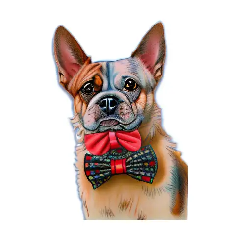 A Dog Wearing A Bow Tie
