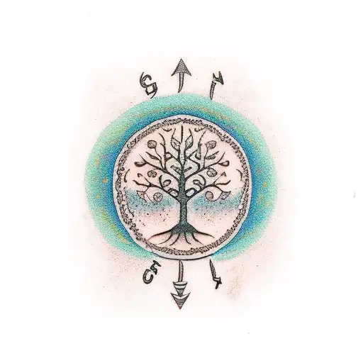 Tree Of Life With Axes