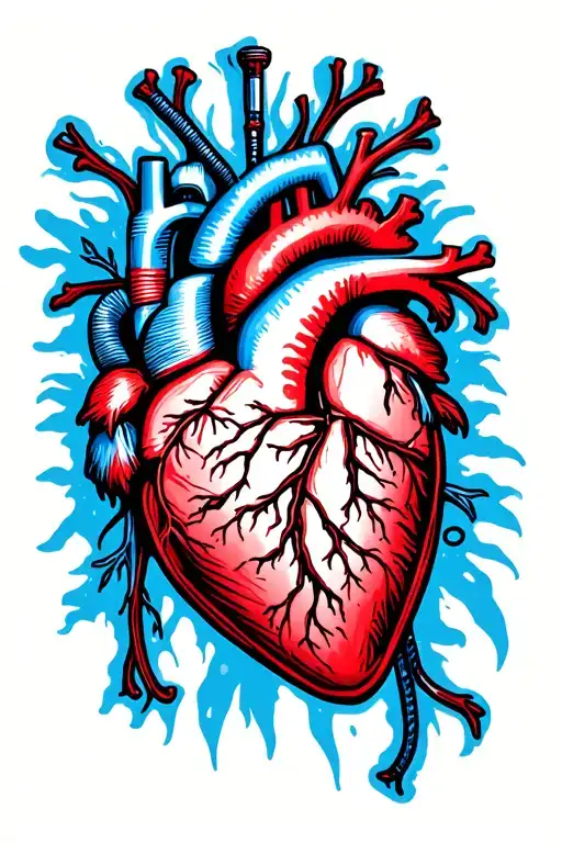 Heart Surgery Survivor Male Abstract Representation