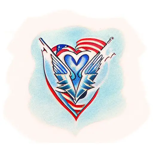 Blue Heart Red Arrow