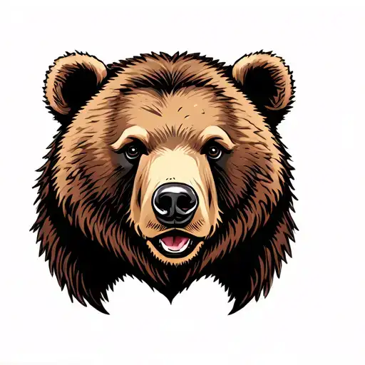 Grizzly Bear Face