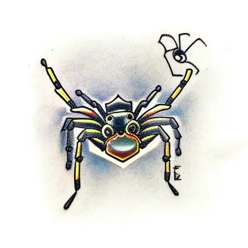 Spider Climbing A Chain