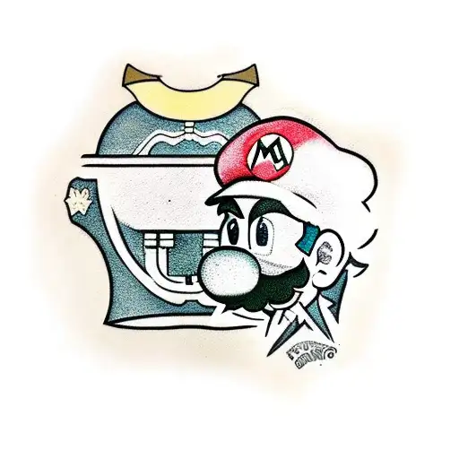Mario Bros Comiendo