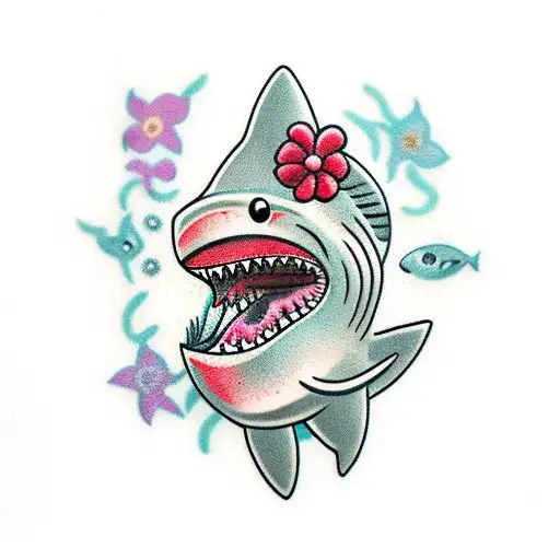 Maco Shark With Flowers