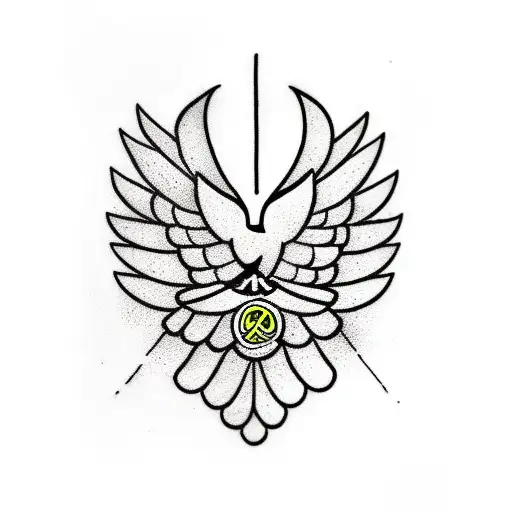 Inca Dove Black And White With Peace Sign