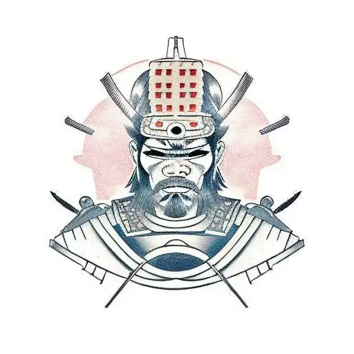 Samurai Warrior Overlooking A Cityscape