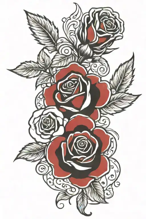 Warriors Never Give Up And Red Rose