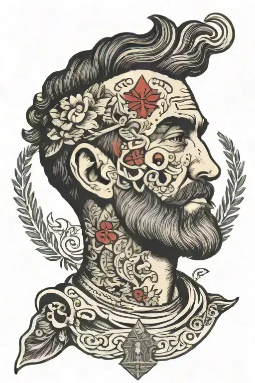 Biblical Neck Tattoo For Men