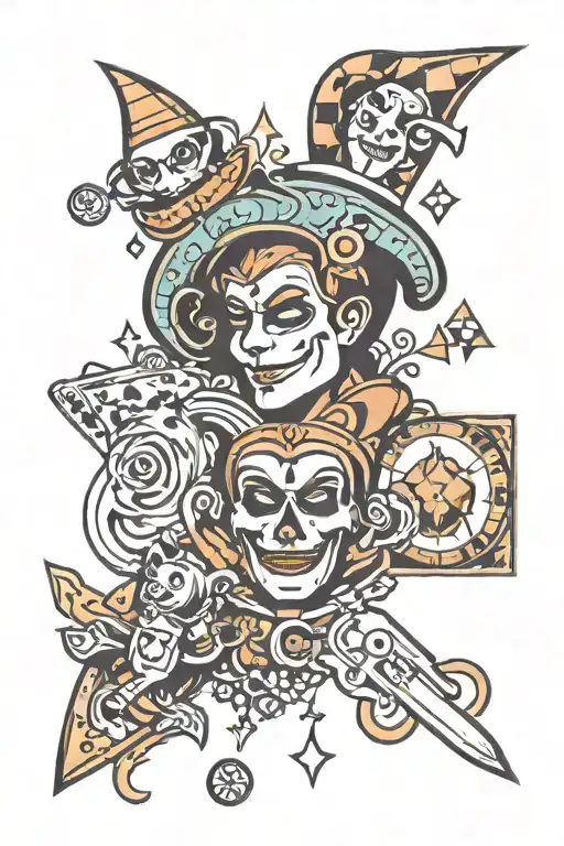 Jester And Karma And Gaming Symbols