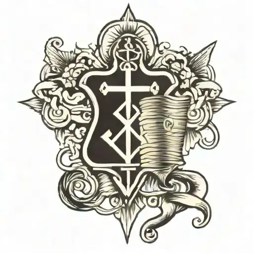 Grounded Electrical Symbol And A Bible