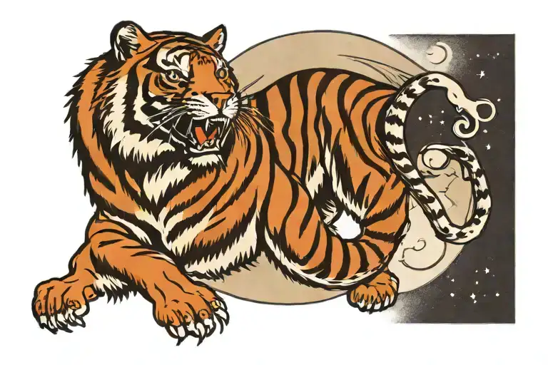 Tiger Howling At The Moon