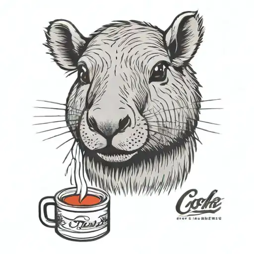 Capybara Doing Coke Line