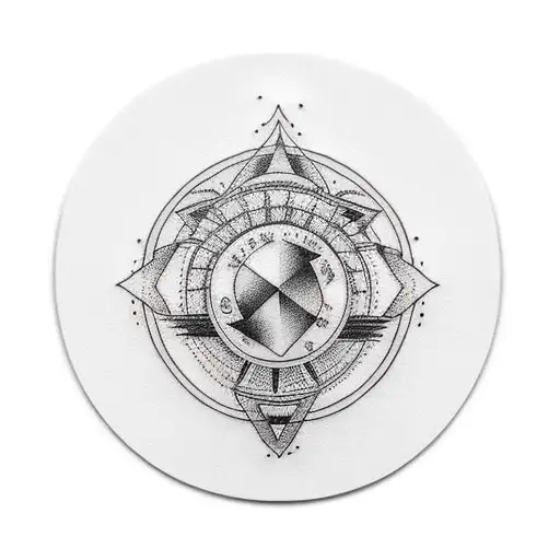 Minimalistic Fine Line Black And White Ball Of Yarn