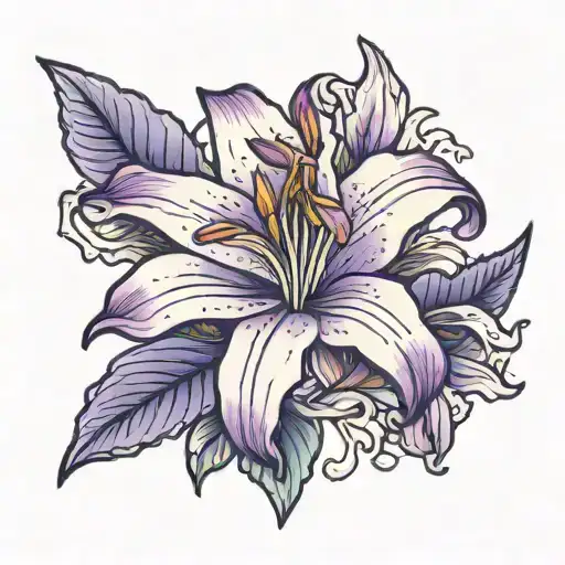 Lily Flower Aurora Borealis Purple