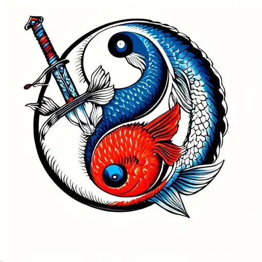 Sword And Fish Ying Yang