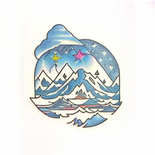 Mountain With 68 Inside