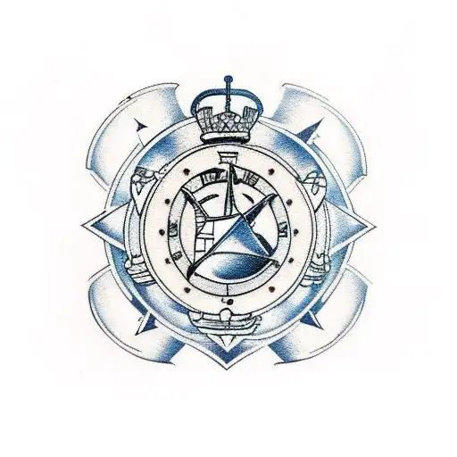 Hourglass Representing Naval Service