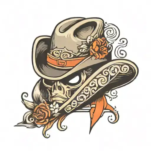 Cowboy Hat With Numbers 381 Under It