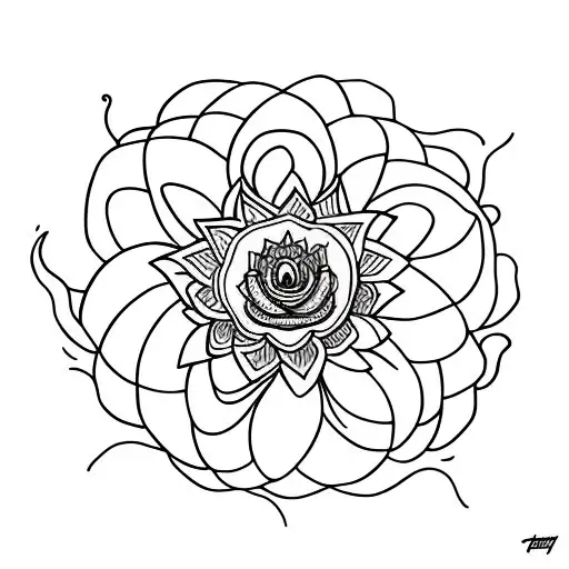 Lotus Flower In A Teardrop