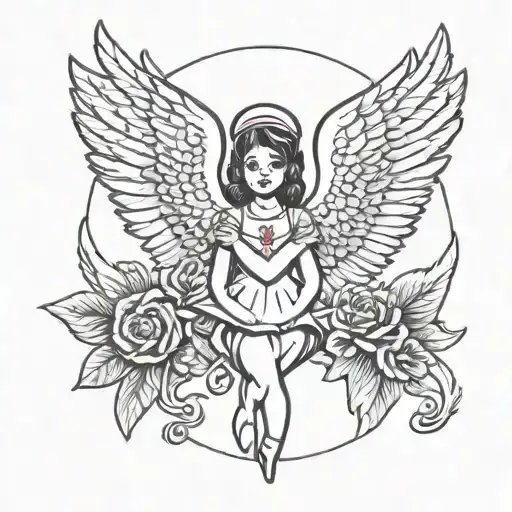 Nurse And Angel Wings